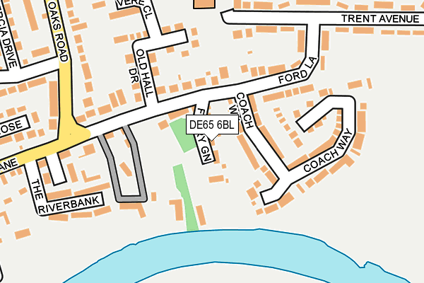 DE65 6BL map - OS OpenMap – Local (Ordnance Survey)