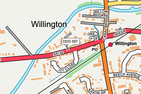 DE65 6BT map - OS OpenMap – Local (Ordnance Survey)