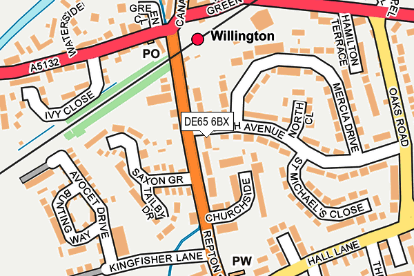DE65 6BX map - OS OpenMap – Local (Ordnance Survey)