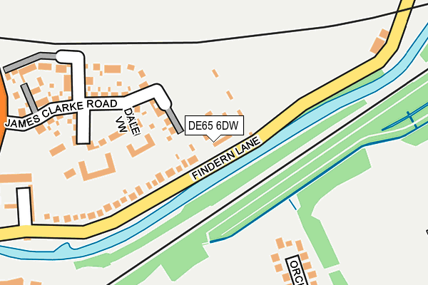 DE65 6DW map - OS OpenMap – Local (Ordnance Survey)