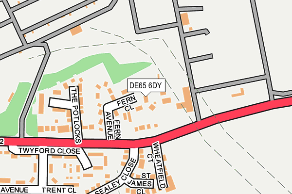 DE65 6DY map - OS OpenMap – Local (Ordnance Survey)