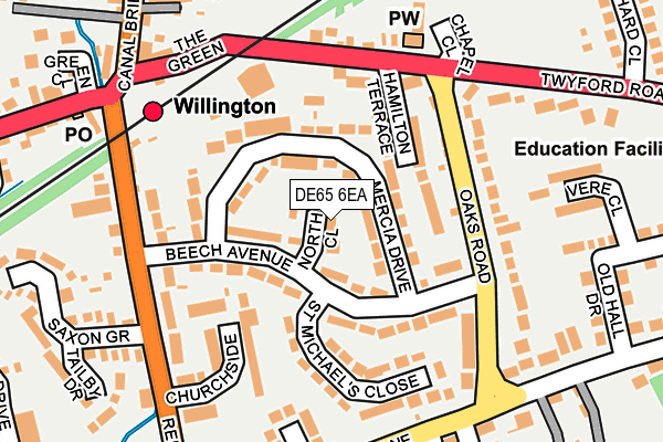 DE65 6EA map - OS OpenMap – Local (Ordnance Survey)