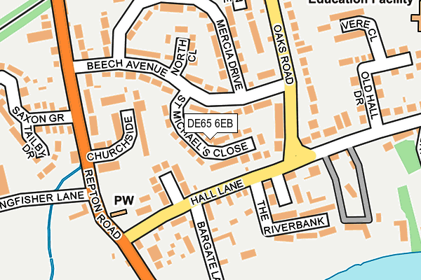 DE65 6EB map - OS OpenMap – Local (Ordnance Survey)