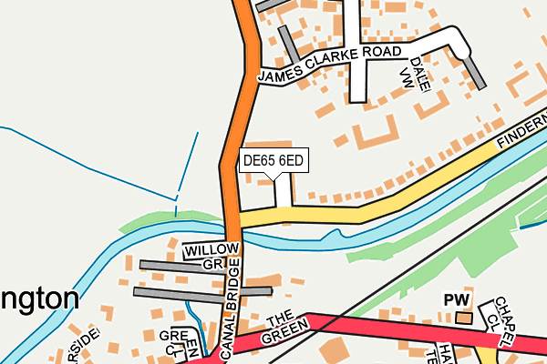 DE65 6ED map - OS OpenMap – Local (Ordnance Survey)