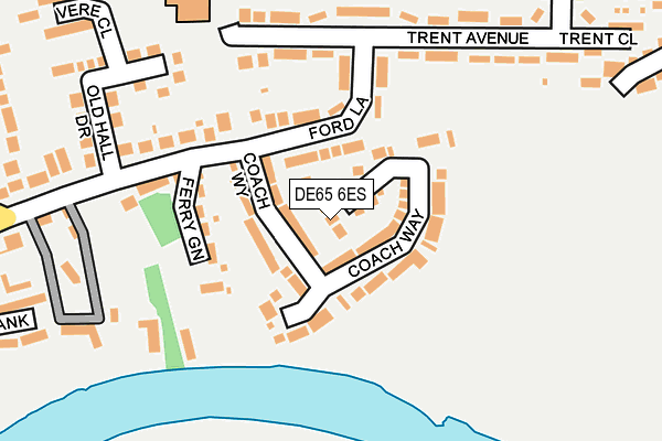DE65 6ES map - OS OpenMap – Local (Ordnance Survey)