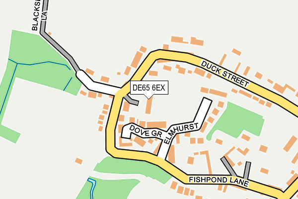 DE65 6EX map - OS OpenMap – Local (Ordnance Survey)