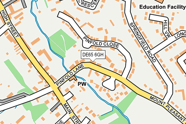 DE65 6GH map - OS OpenMap – Local (Ordnance Survey)