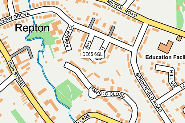 DE65 6GL map - OS OpenMap – Local (Ordnance Survey)