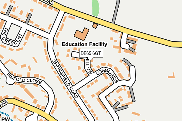 DE65 6GT map - OS OpenMap – Local (Ordnance Survey)