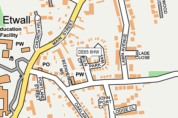 DE65 6HW map - OS OpenMap – Local (Ordnance Survey)