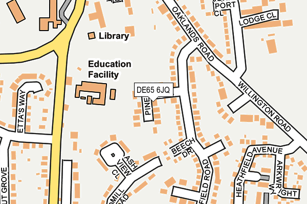 DE65 6JQ map - OS OpenMap – Local (Ordnance Survey)