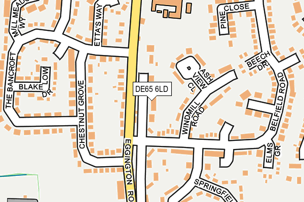 DE65 6LD map - OS OpenMap – Local (Ordnance Survey)