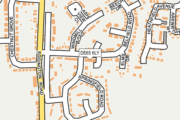 DE65 6LY map - OS OpenMap – Local (Ordnance Survey)