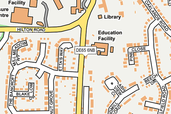 DE65 6NB map - OS OpenMap – Local (Ordnance Survey)