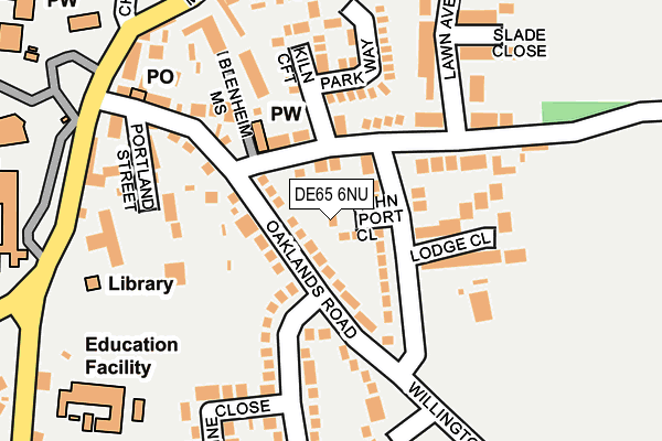 DE65 6NU map - OS OpenMap – Local (Ordnance Survey)