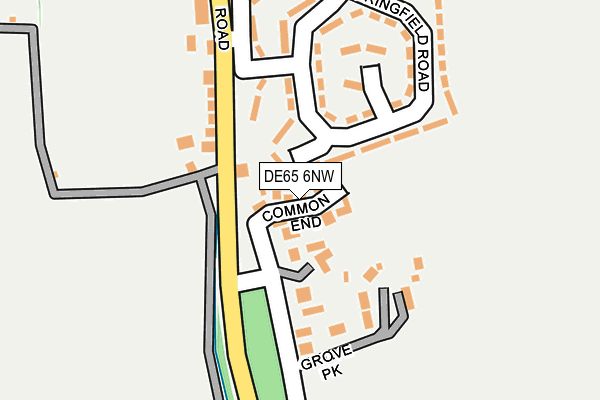 DE65 6NW map - OS OpenMap – Local (Ordnance Survey)