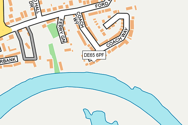 DE65 6PF map - OS OpenMap – Local (Ordnance Survey)