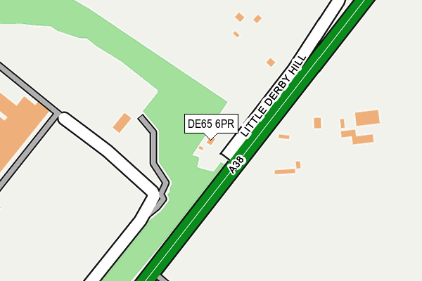 DE65 6PR map - OS OpenMap – Local (Ordnance Survey)