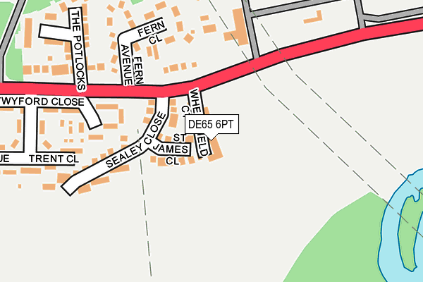 DE65 6PT map - OS OpenMap – Local (Ordnance Survey)