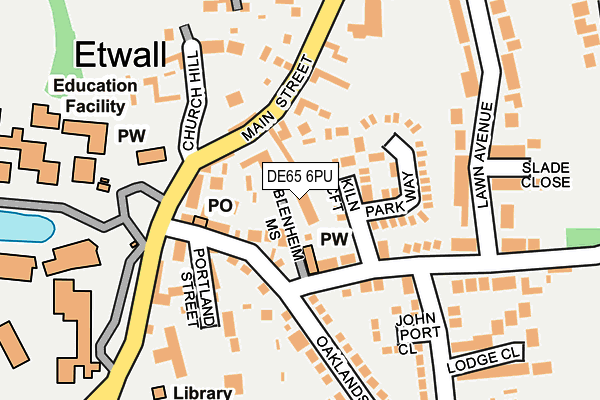 DE65 6PU map - OS OpenMap – Local (Ordnance Survey)