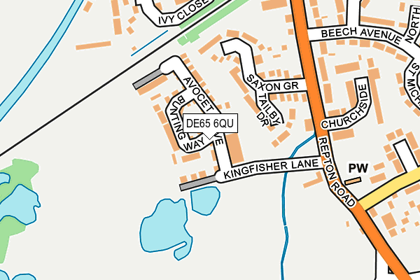 DE65 6QU map - OS OpenMap – Local (Ordnance Survey)