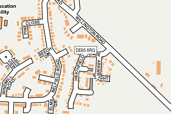 DE65 6RQ map - OS OpenMap – Local (Ordnance Survey)