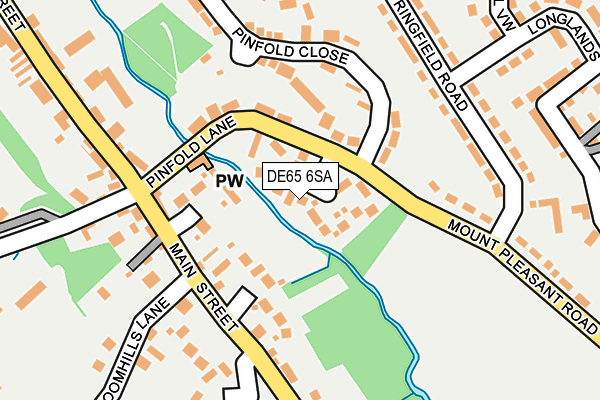 DE65 6SA map - OS OpenMap – Local (Ordnance Survey)