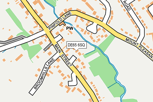 DE65 6SQ map - OS OpenMap – Local (Ordnance Survey)