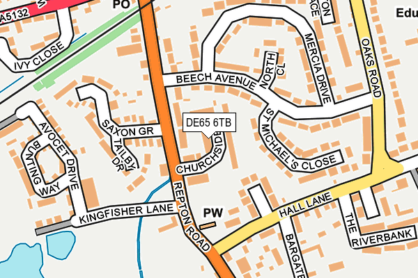 DE65 6TB map - OS OpenMap – Local (Ordnance Survey)
