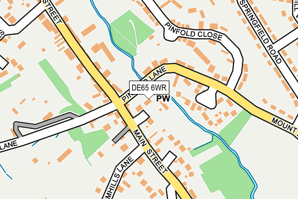 DE65 6WR map - OS OpenMap – Local (Ordnance Survey)