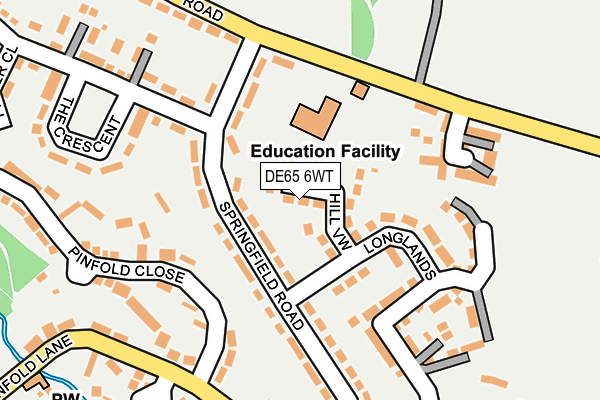 DE65 6WT map - OS OpenMap – Local (Ordnance Survey)