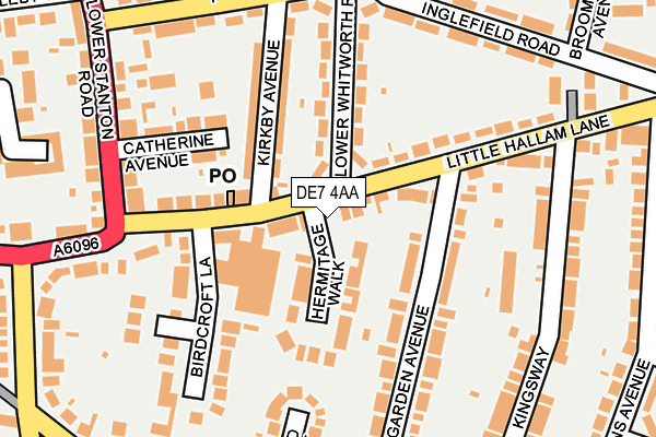 DE7 4AA map - OS OpenMap – Local (Ordnance Survey)