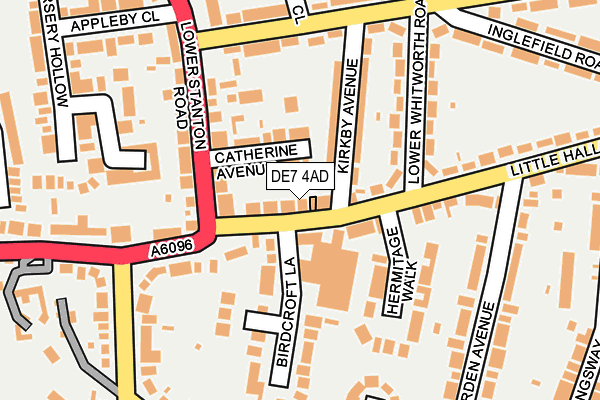 DE7 4AD map - OS OpenMap – Local (Ordnance Survey)