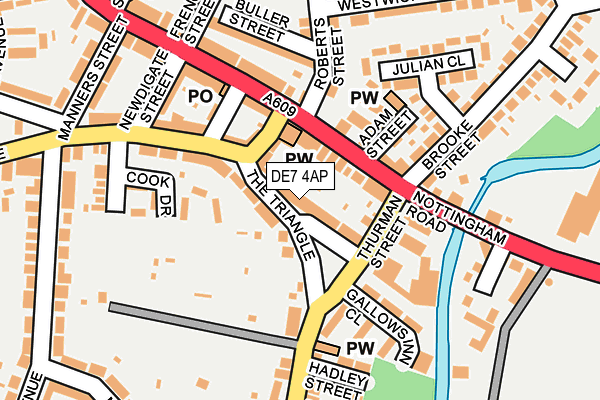 DE7 4AP map - OS OpenMap – Local (Ordnance Survey)