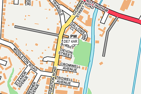 DE7 4AR map - OS OpenMap – Local (Ordnance Survey)