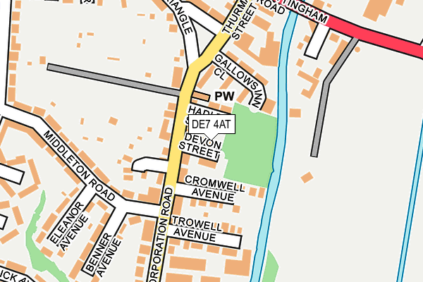 DE7 4AT map - OS OpenMap – Local (Ordnance Survey)