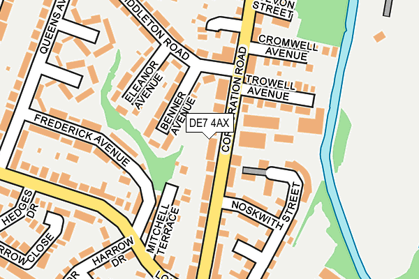 DE7 4AX map - OS OpenMap – Local (Ordnance Survey)