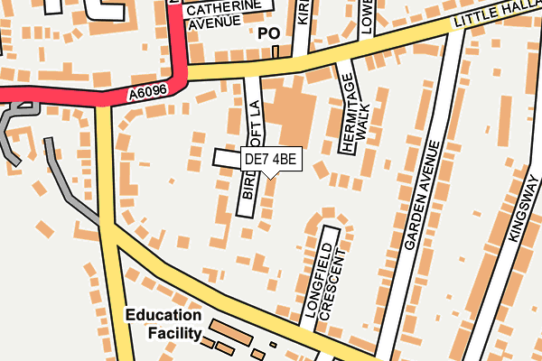 DE7 4BE map - OS OpenMap – Local (Ordnance Survey)