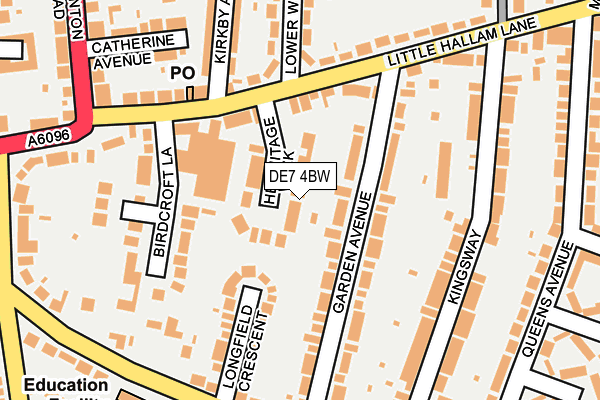 DE7 4BW map - OS OpenMap – Local (Ordnance Survey)