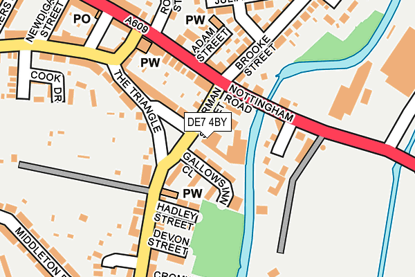 DE7 4BY map - OS OpenMap – Local (Ordnance Survey)