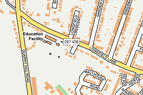 DE7 4DB map - OS OpenMap – Local (Ordnance Survey)