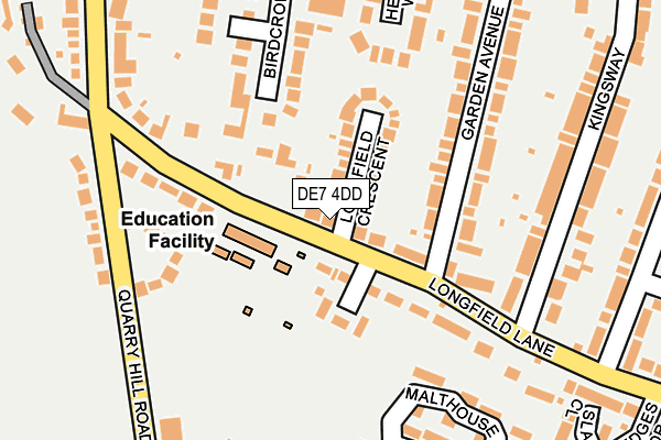 DE7 4DD map - OS OpenMap – Local (Ordnance Survey)
