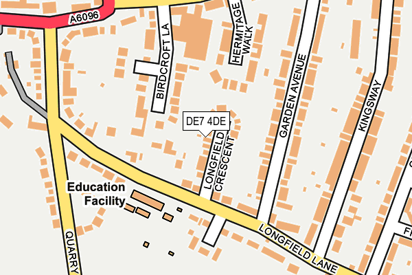 DE7 4DE map - OS OpenMap – Local (Ordnance Survey)