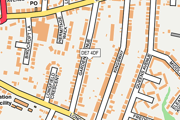 DE7 4DF map - OS OpenMap – Local (Ordnance Survey)