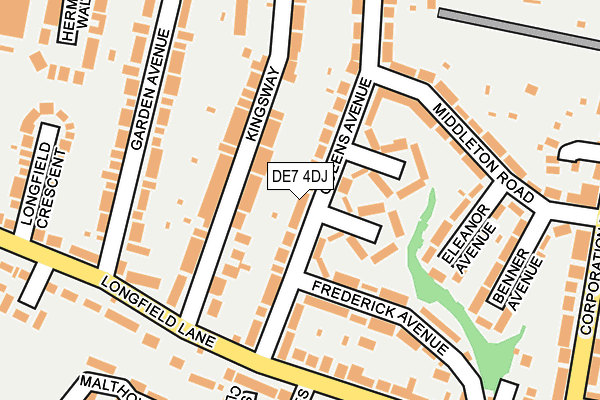 DE7 4DJ map - OS OpenMap – Local (Ordnance Survey)