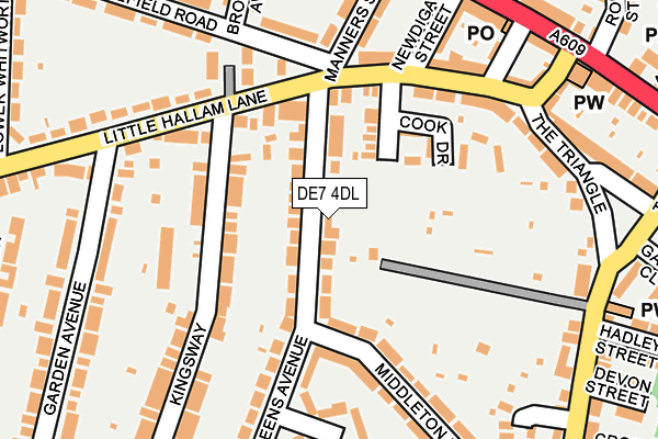DE7 4DL map - OS OpenMap – Local (Ordnance Survey)