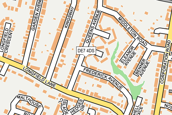 DE7 4DS map - OS OpenMap – Local (Ordnance Survey)