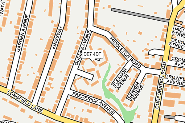 DE7 4DT map - OS OpenMap – Local (Ordnance Survey)