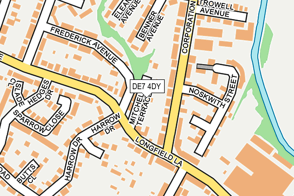 DE7 4DY map - OS OpenMap – Local (Ordnance Survey)