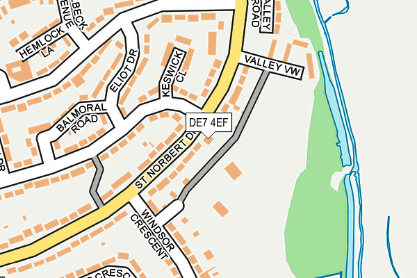 DE7 4EF map - OS OpenMap – Local (Ordnance Survey)